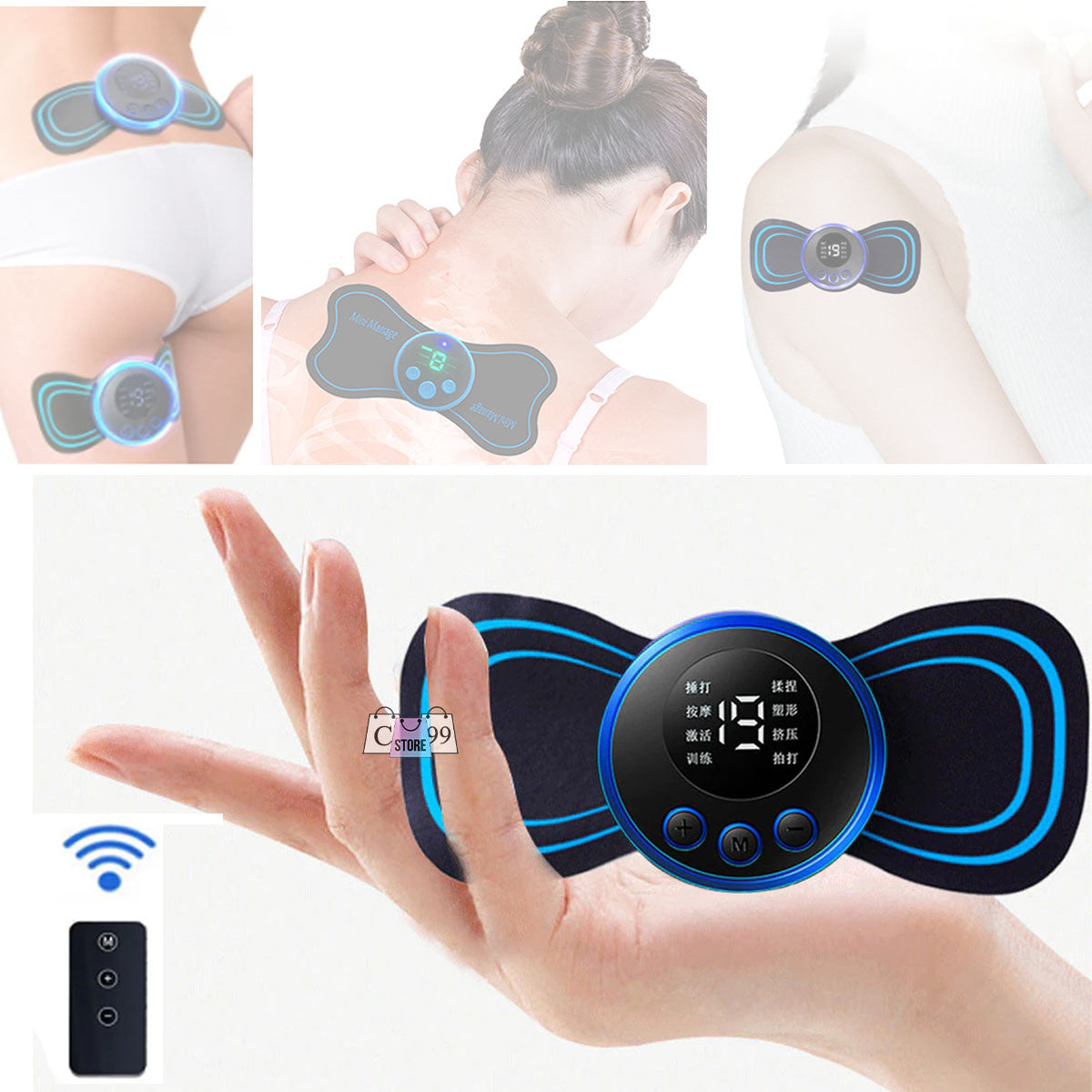 CerviFlex™ | MINI MASAJEADOR CERVICAL ELÉCTRICO RECARGABLE USB + CONTROL EXTRA