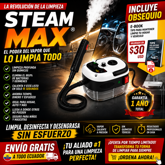 Steam Max® | Limpiador a Vapor Presurizado