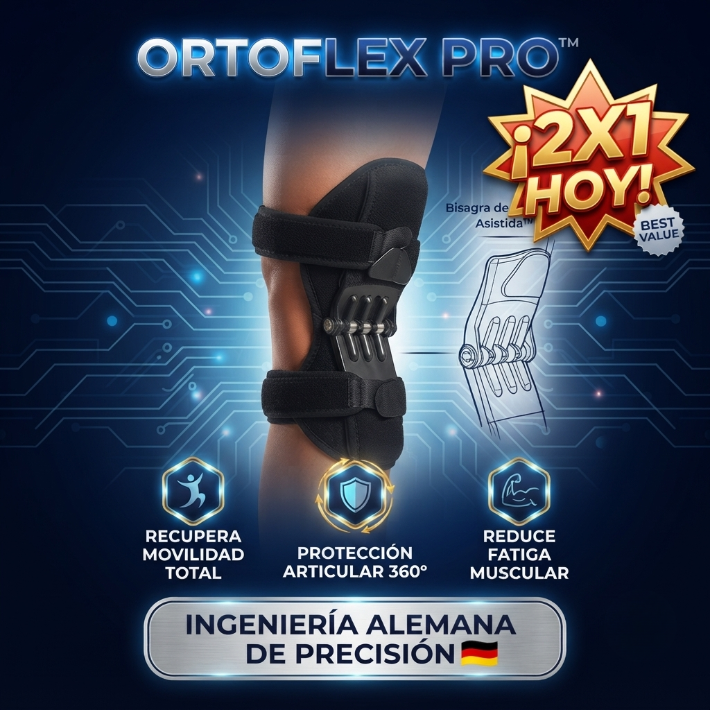 OrtoFlex Pro™ | 2x1 Rodillera con Soporte Trasero